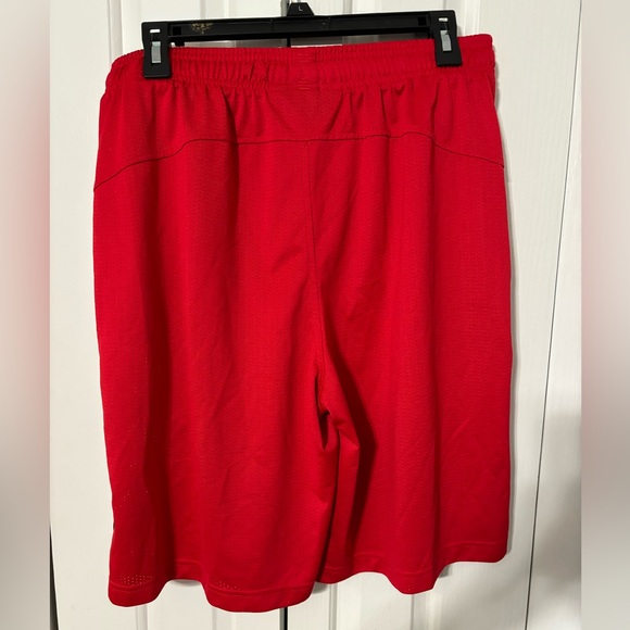Men’s size large athletic shorts; red under armour - Picture 2 of 4